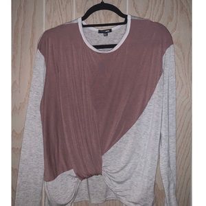 NEW Fashion Nova Twist Knot Two Tone Tee